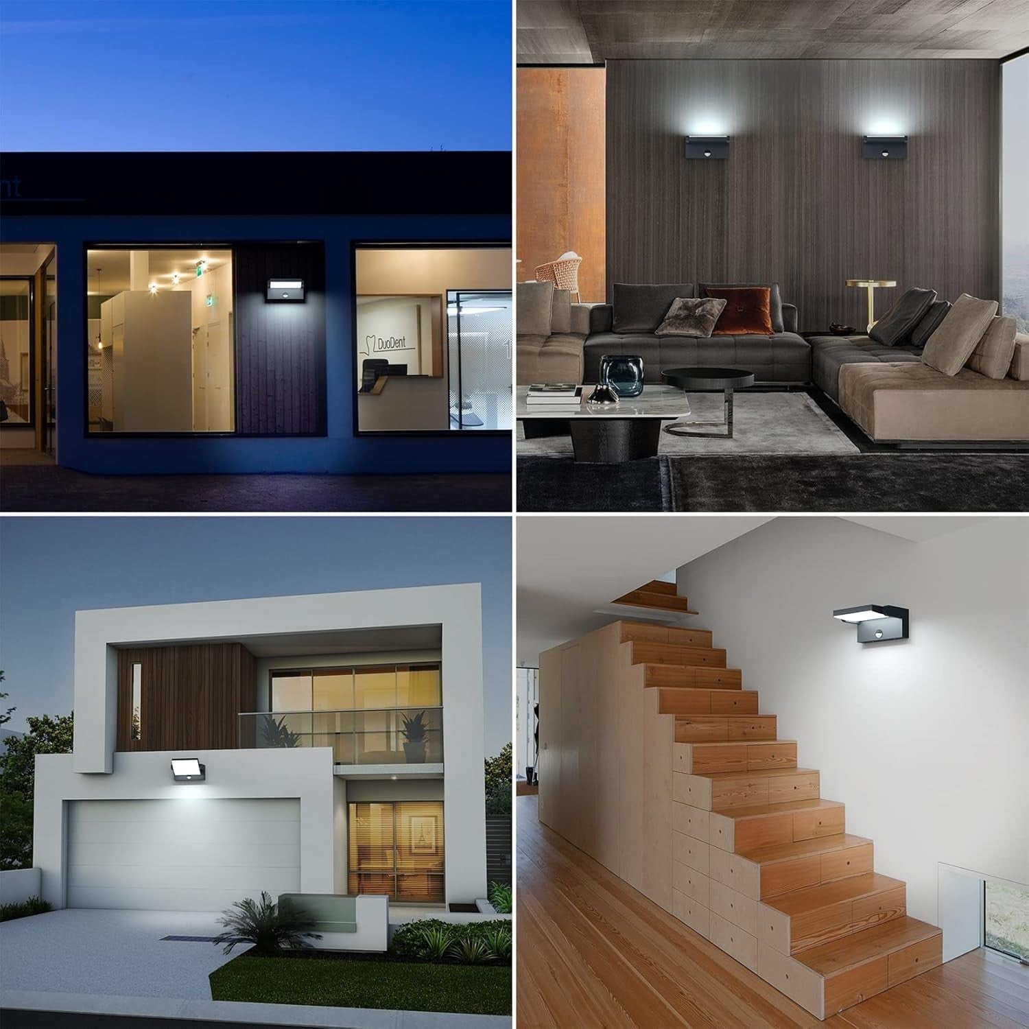 24W Outdoor Waterproof LED Wall Light with Motion Sensor & Swivel Panel