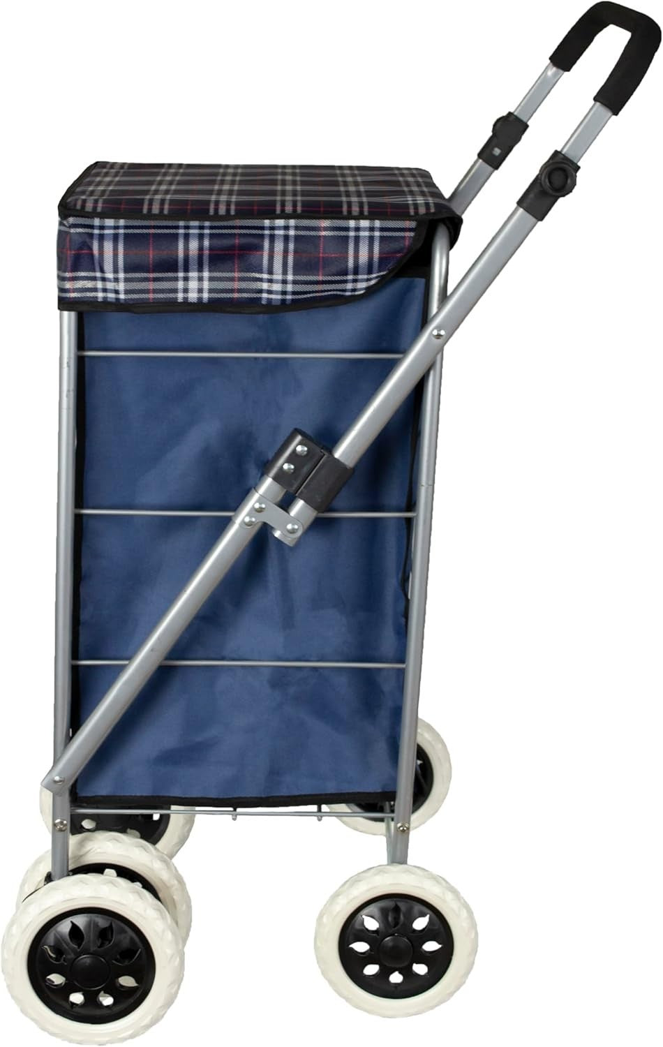 6 Wheel Shopping Trolley Cart 54L Lightweight Waterproof Heavy Duty