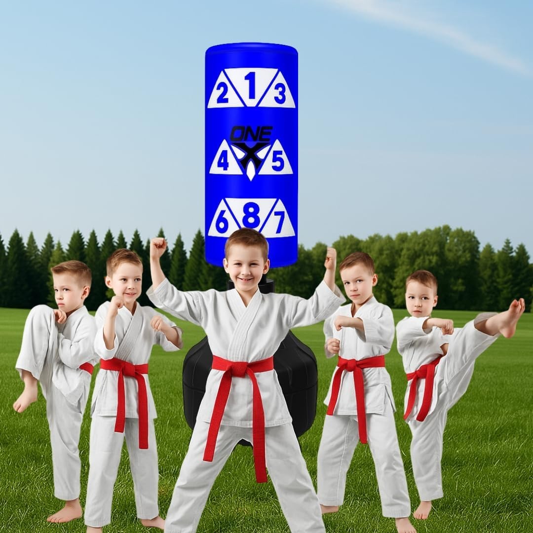 Junior Free Standing Boxing Punch Bag 3.5FT Kids Training Gloves
