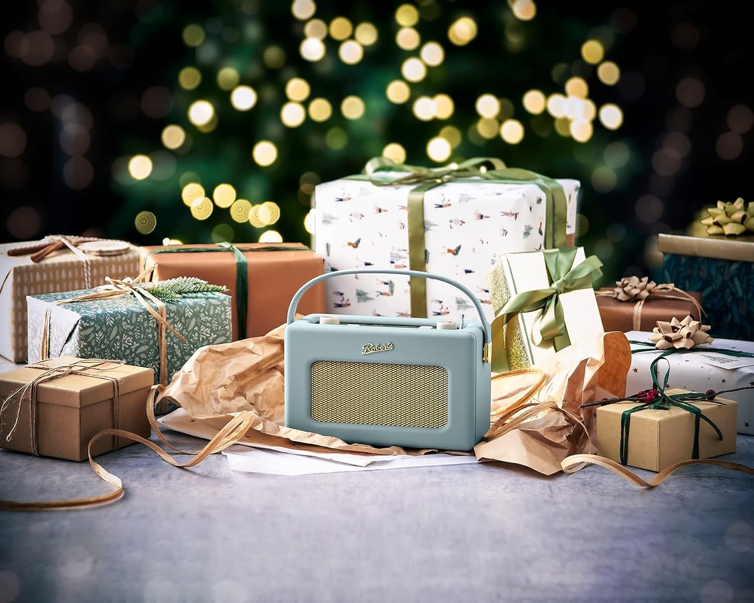 Portable FM/DAB/DAB+ Internet Radio with Bluetooth & Wi-Fi Duck egg