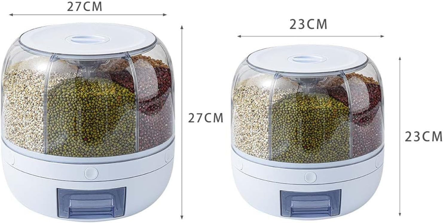 360° Rotating Grain Dispenser Airtight Rice Storage Big