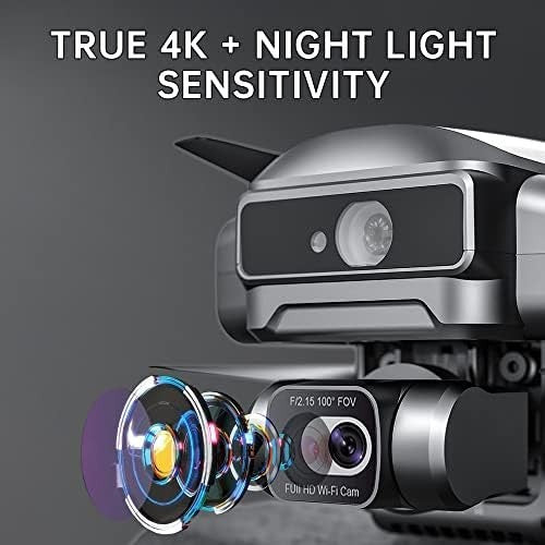 4K Drone w/ 2-Axis Gimbal, 6KM RC, Obstacle Avoidance, 2 Batteries 2 Axis Gimbal