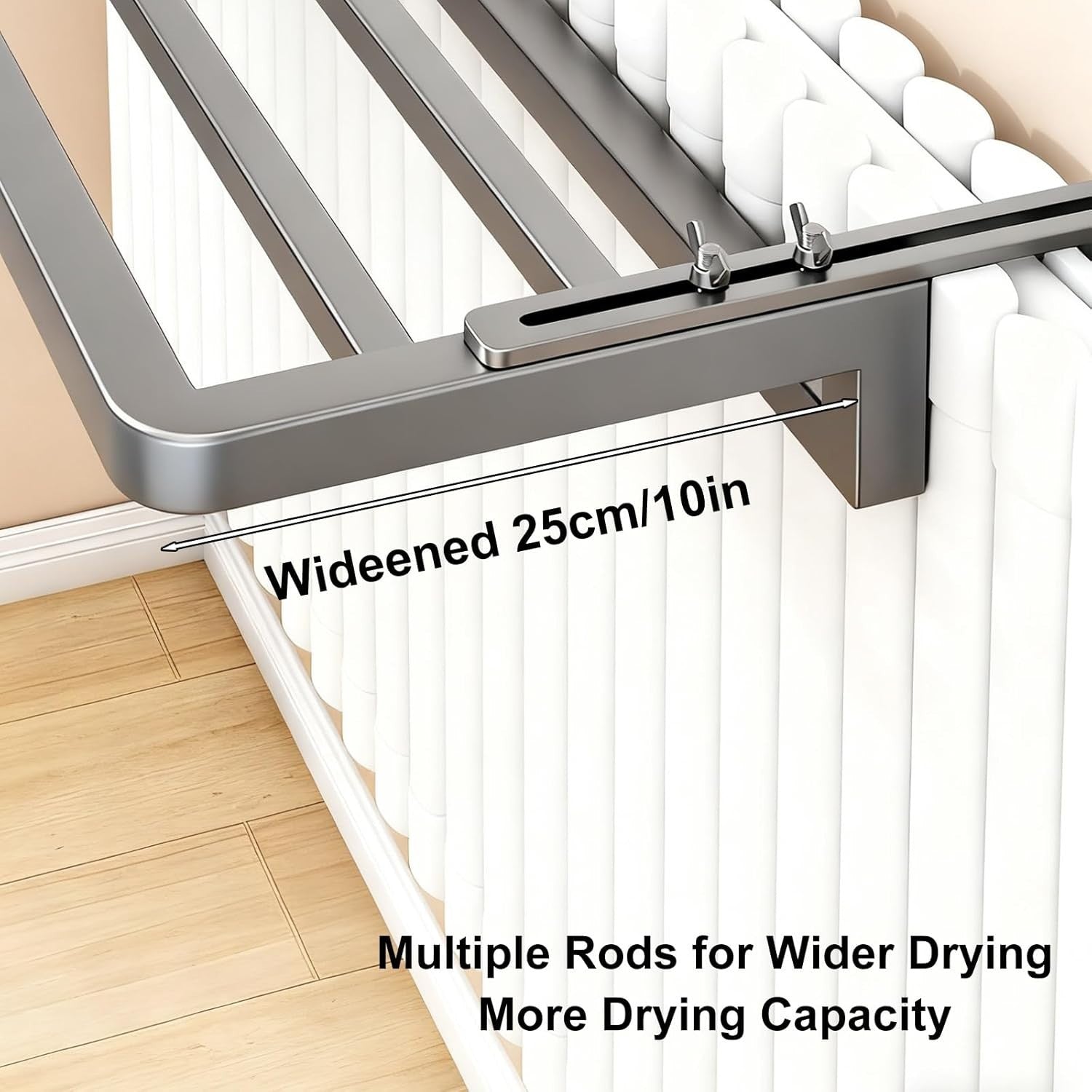 Adjustable Folding Radiator Clothes Drying Rack | Heat-Resistant Indoor Use