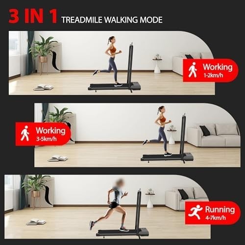 3-in-1 Walking Pad with Incline Portable Under Desk Treadmill LED Display Remote