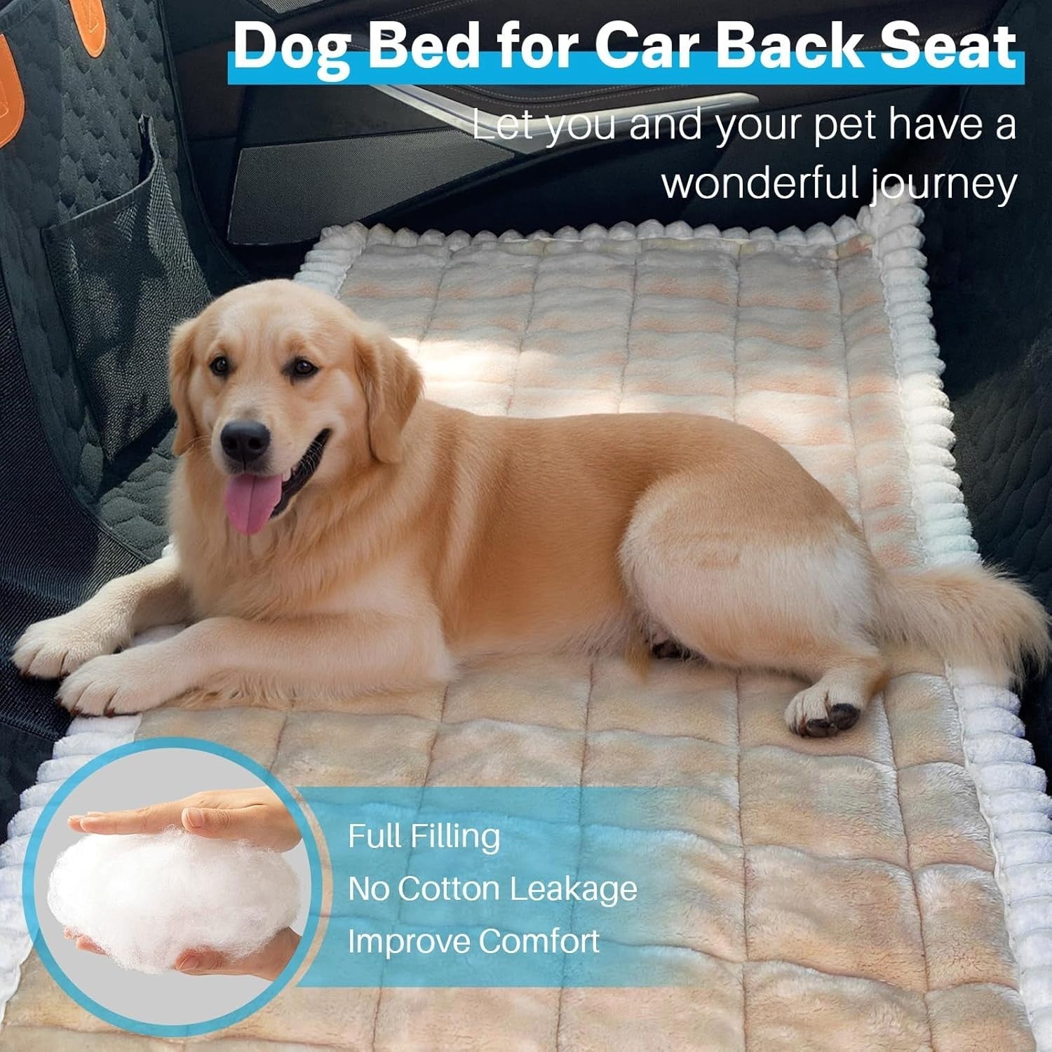 Dog Car Back Seat Bed Mat Non Slip Travel Pet Cover 138x63cm