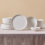 18 Piece Porcelain Dinner Set for 6 White Plates Bowls Modern Tableware