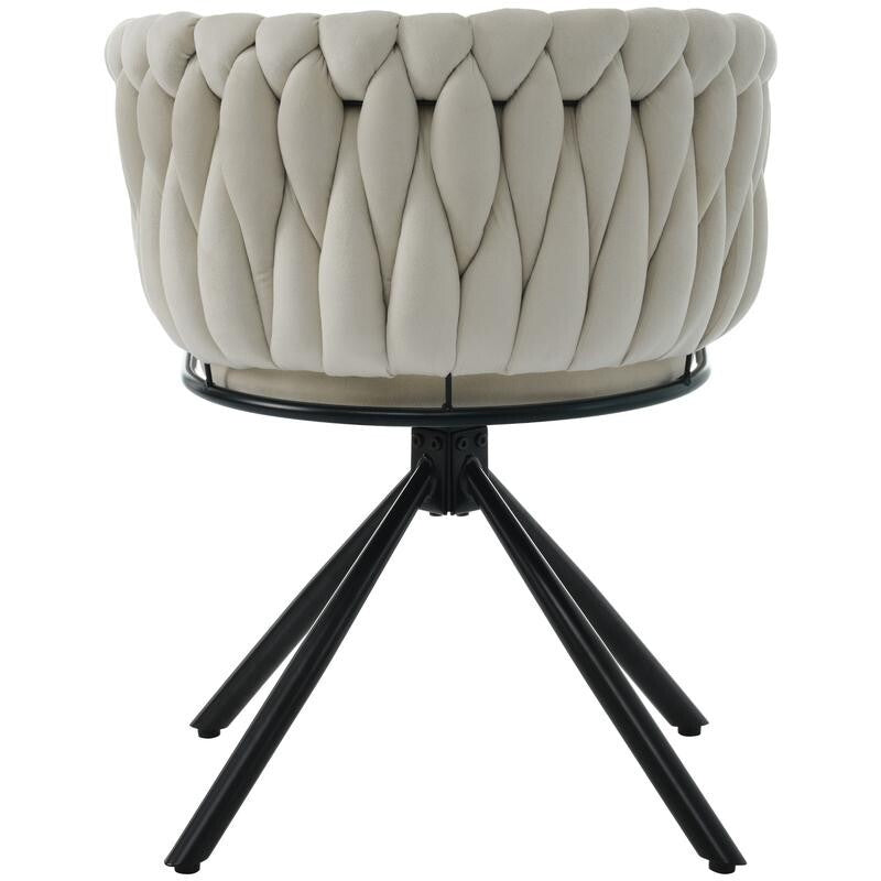 Set of 6 Swivel Velvet Dining Chairs – Modern, Comfy, Curved Back Support