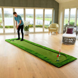 Professional Golf Putting Mat 12ft Indoor Outdoor Practice Green with Holes