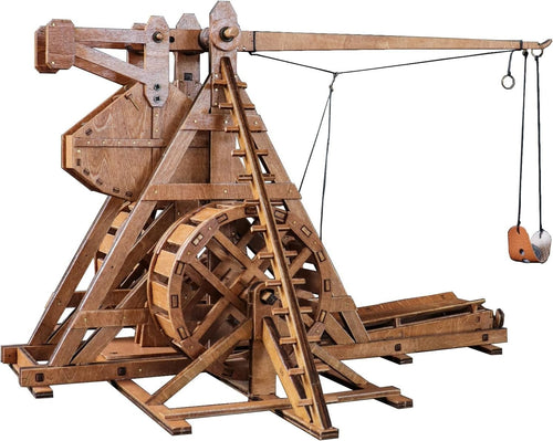 Medieval Wooden Trebuchet Model Kit – DIY Catapult for Adults & Teens
