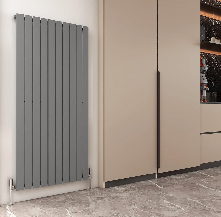 Modern Flat Panel Radiator Anthracite 1600x680mm Single Central Heating