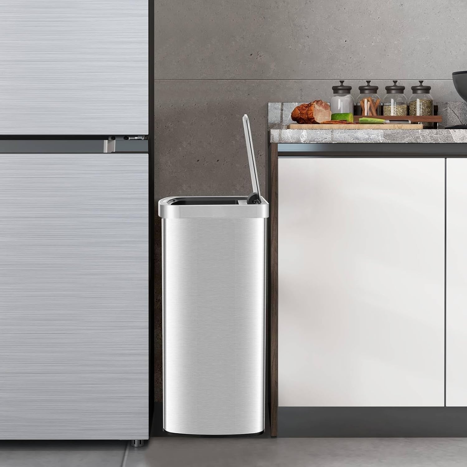 50L Automatic Sensor Kitchen Bin Stainless Touchless