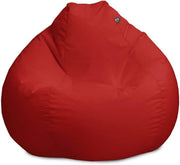 Outdoor Bean Bag Chair Adult XL – Waterproof Garden Seat, Red 110x80cm