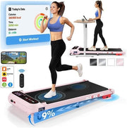 Under Desk Walking Pad Treadmill 9% Incline 11KM/H Home Fitness