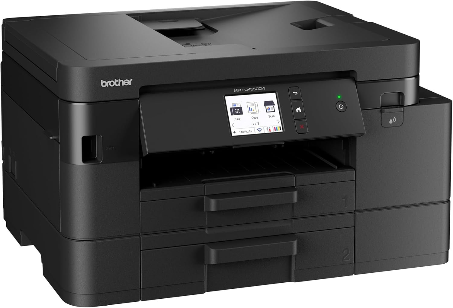 Wireless Colour Inkjet Printer A4 All-in-One Duplex Black Touchscreen