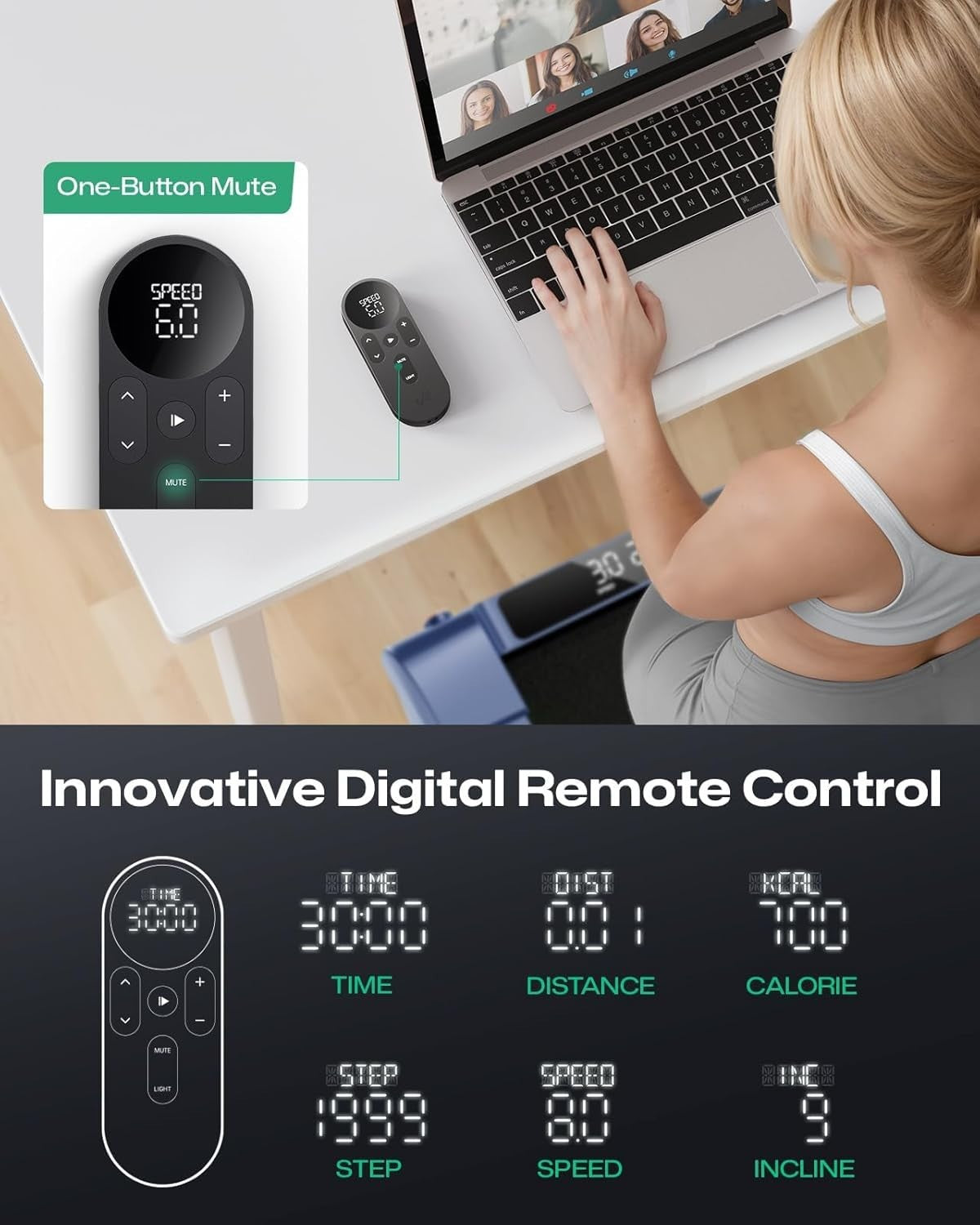 Smart Walking Treadmill with 14% Incline, Ultra-Quiet Brushless Motor