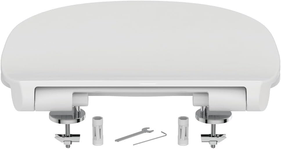 Concept Round Soft Close Toilet Seat White Gloss Sandwich Quick Release