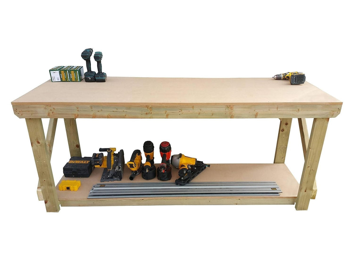 5ft Heavy Duty Wooden MDF Workbench – Strong Construction Timber Work Table