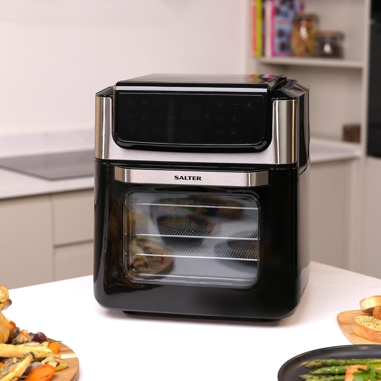 12L Digital Air Fryer Oven | 12 Presets, Rotisserie, 3 Racks, No Preheat, LCD
