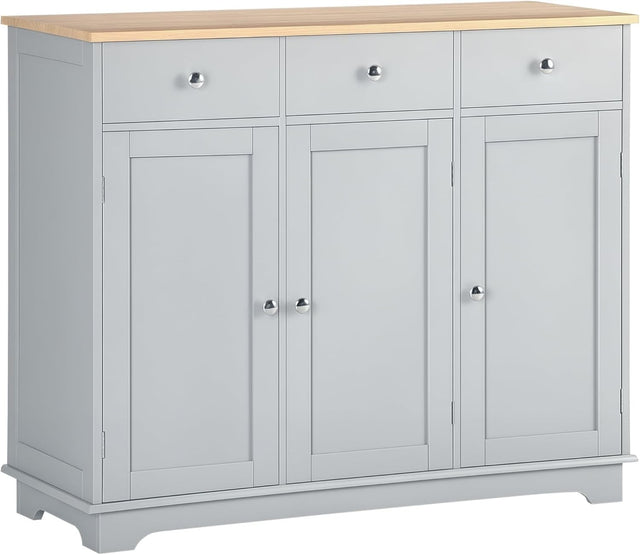 Modern Sideboard Buffet Cabinet with Storage, Drawers & Adjustable Shelves
