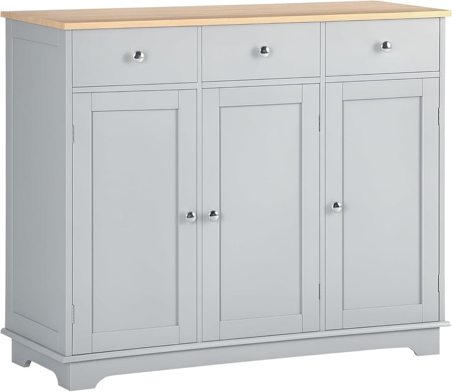 Modern Sideboard Buffet Cabinet with Storage, Drawers & Adjustable Shelves