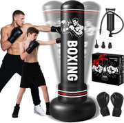 190cm Standing Punch Bag Inflatable MMA Karate Boxing Training Set