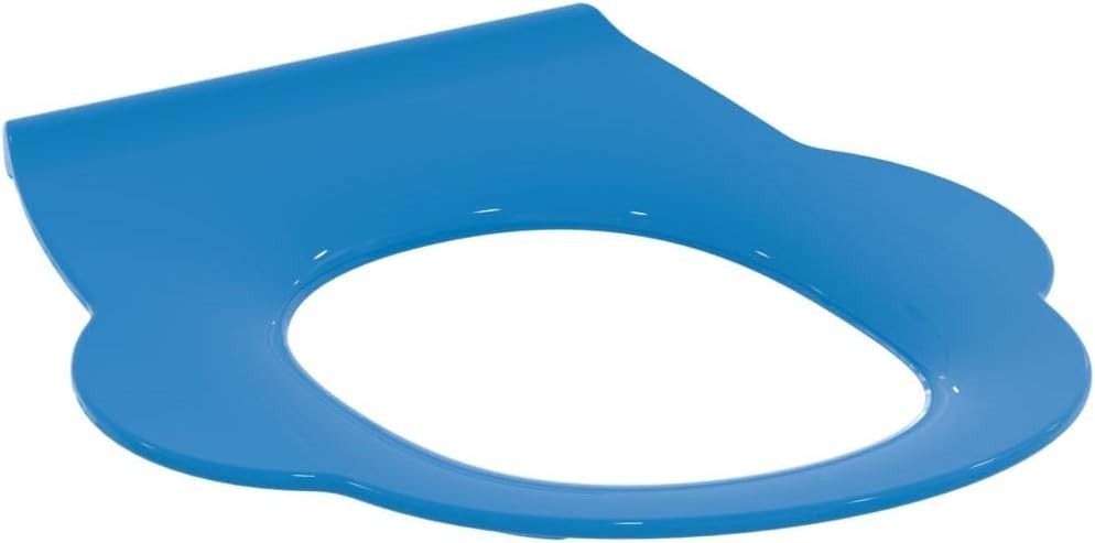 School Toilet Seat Ring Blue Polypropylene 305mm High with Child Support Handles