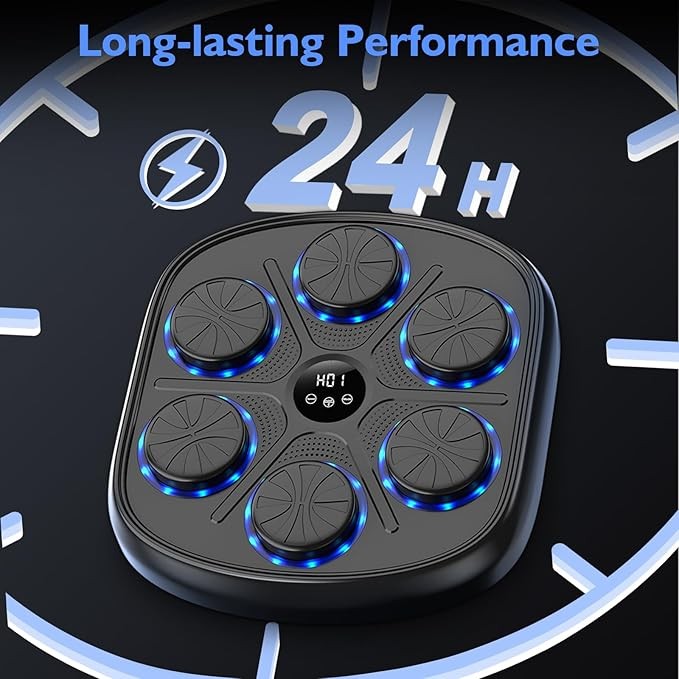 Smart Music Boxing Wall Trainer LED Reaction Target Home Gym Punch Pad