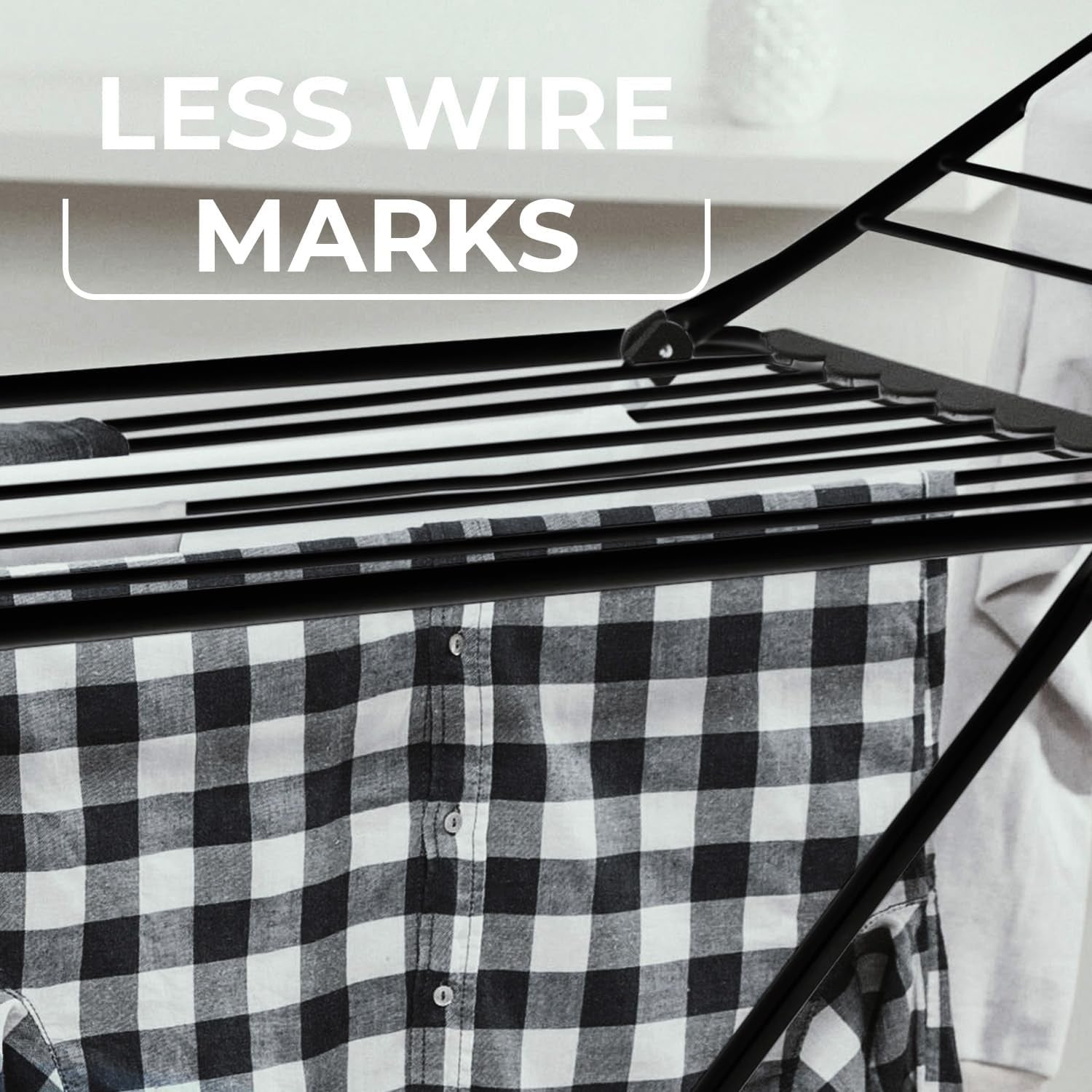 Indoor Clothes Airer 20m Drying Space Foldable X-Leg Compact Laundry
