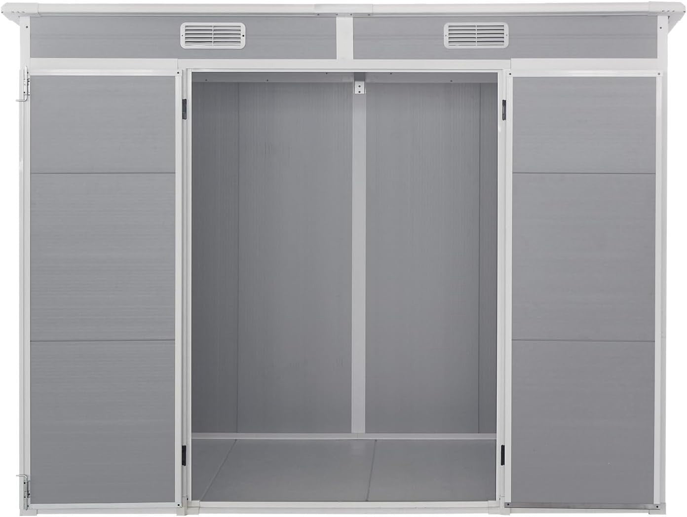 Large 8x4ft Plastic Garden Storage Shed with Floor & Ventilation