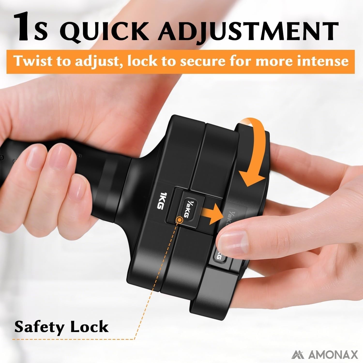 5-in-1 Adjustable Dumbbell Set Pair 1–5kg Quick Lock Non-Slip Home Gym