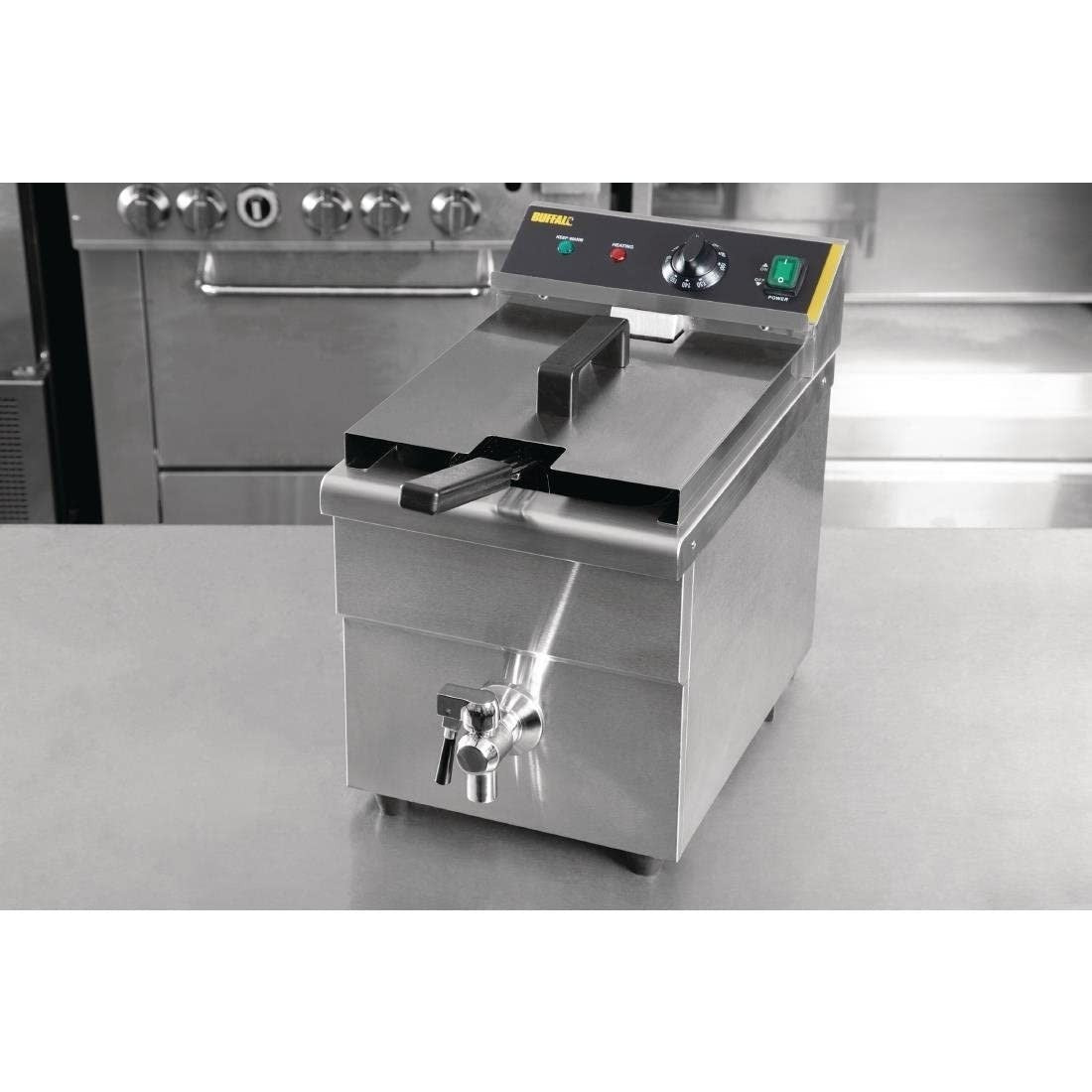 7.5L Induction Deep Fat Fryer 3000W Stainless Steel Countertop