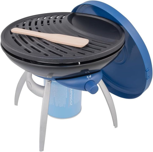 Portable Camping BBQ Gas Stove Grill with Griddle Plate & Pan Support