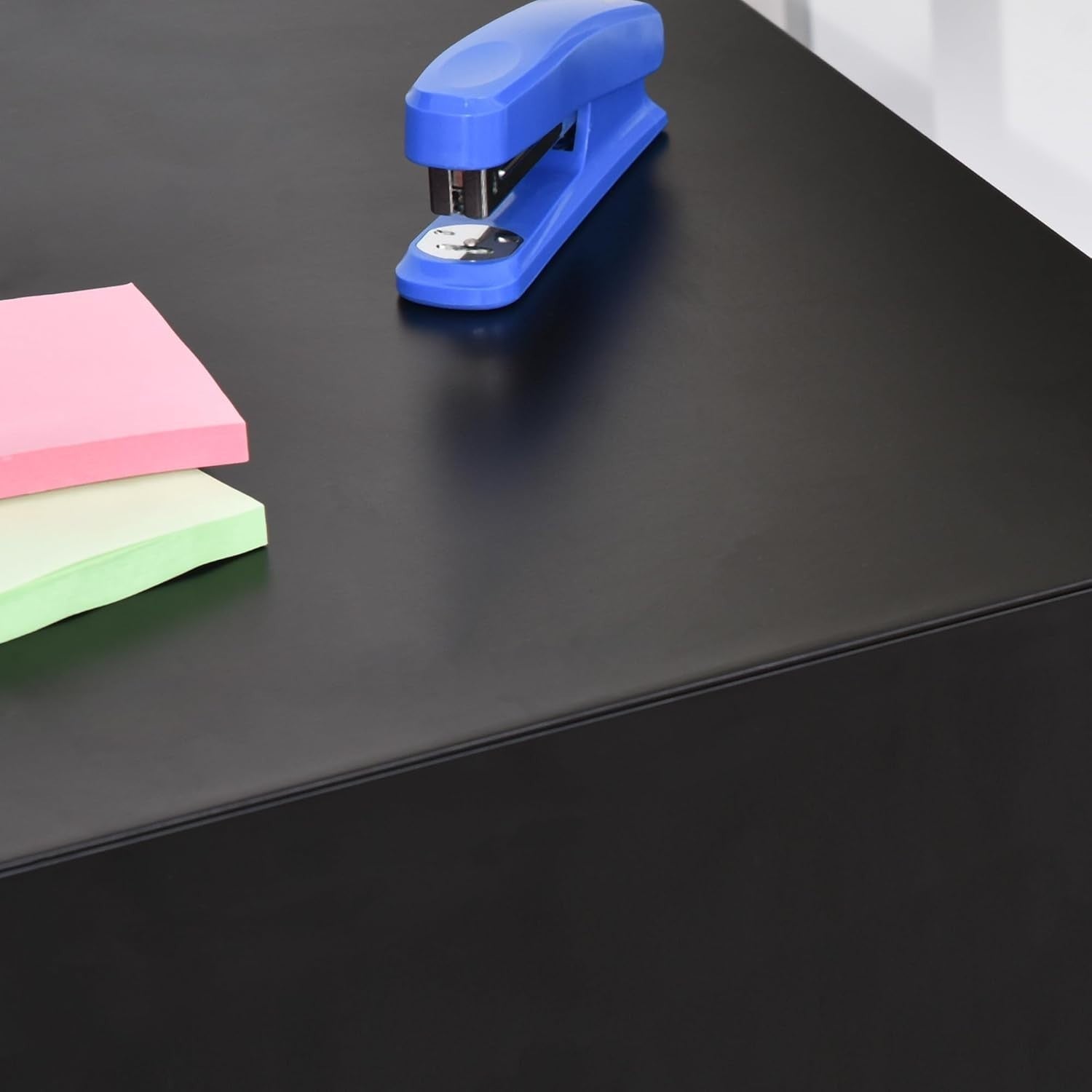 Black 3 Drawer Mobile Filing Cabinet Lockable Steel A4 Letter Office Storage