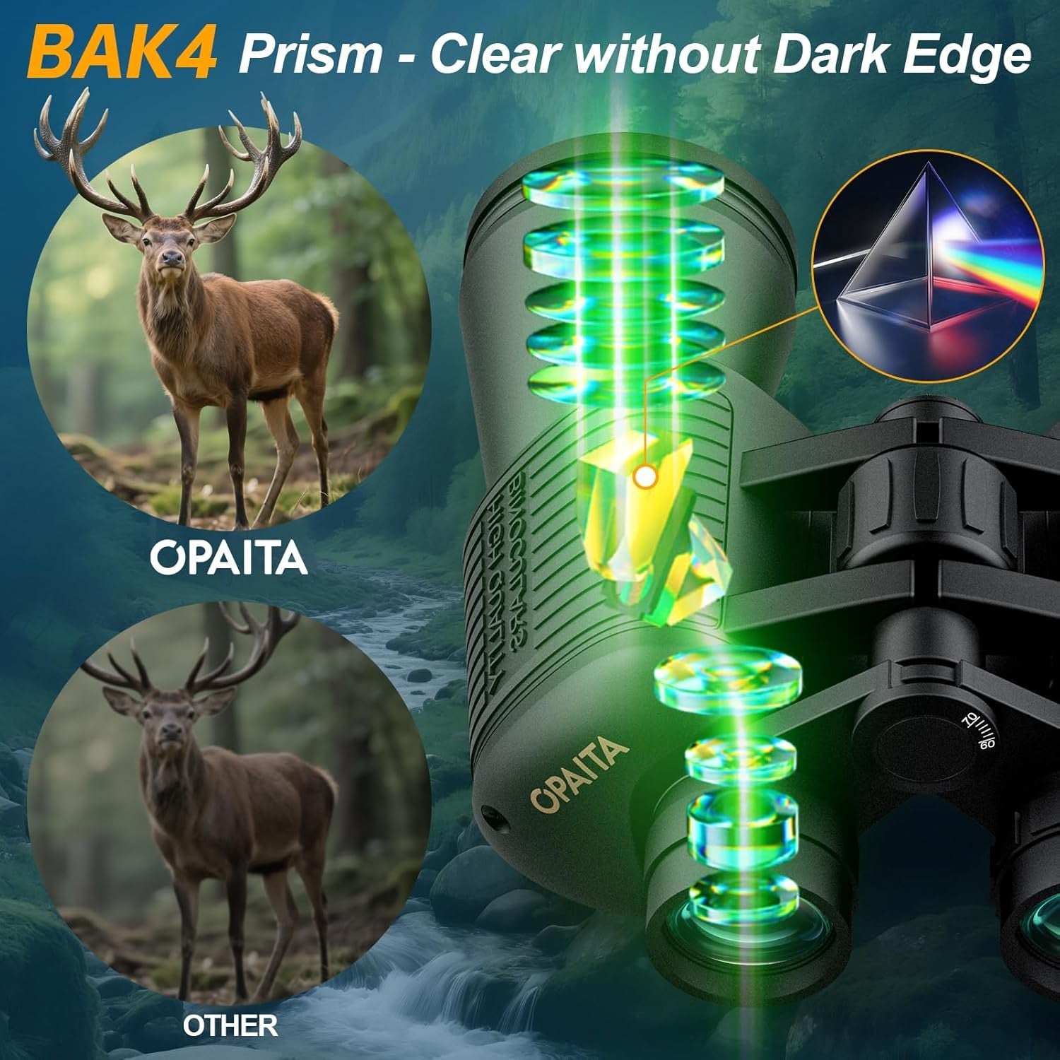 20x52 High Power HD Binoculars Wide View Low Light Vision for Bird Watching Hiki