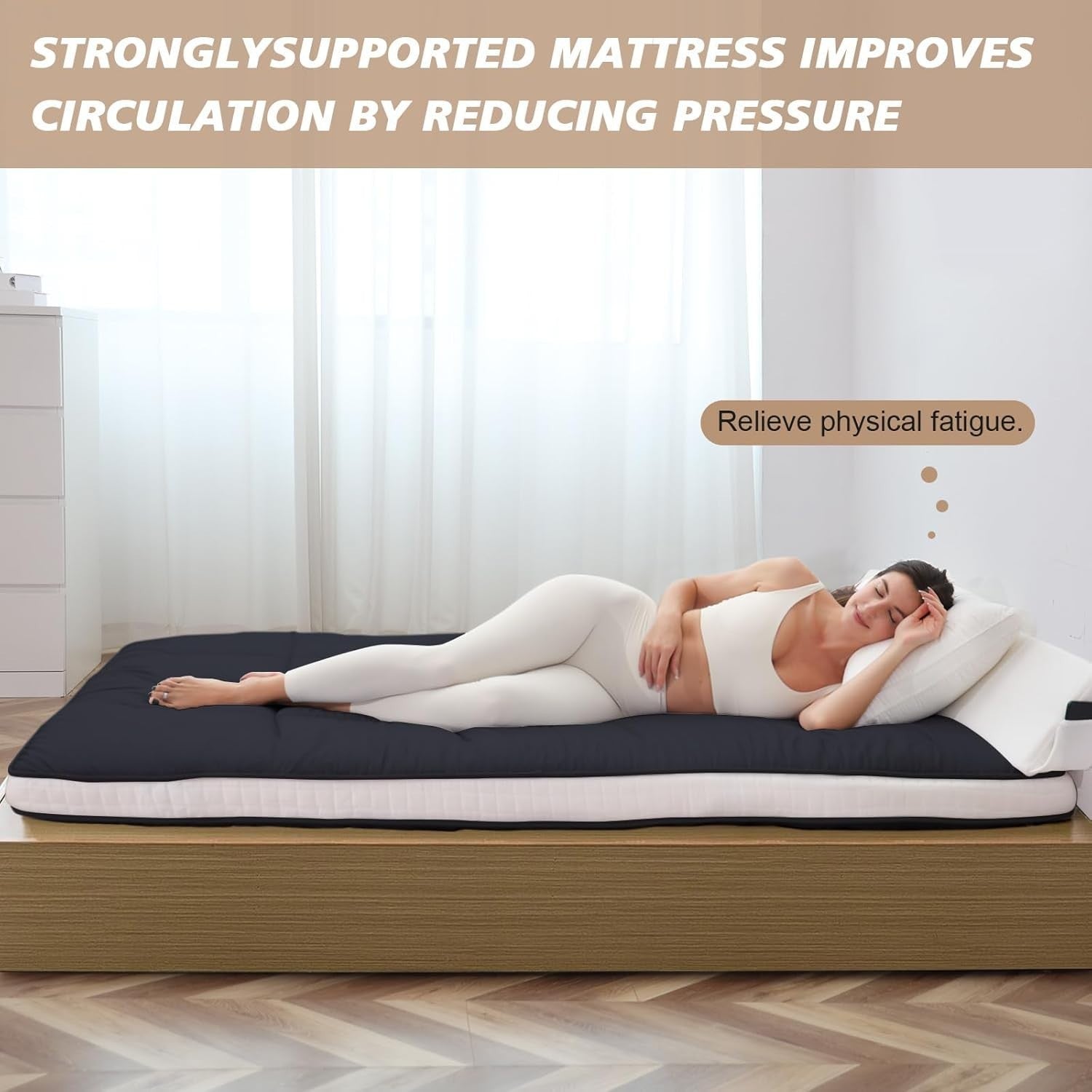 King Size Japanese Floor Futon Mattress – Extra Thick Memory Foam