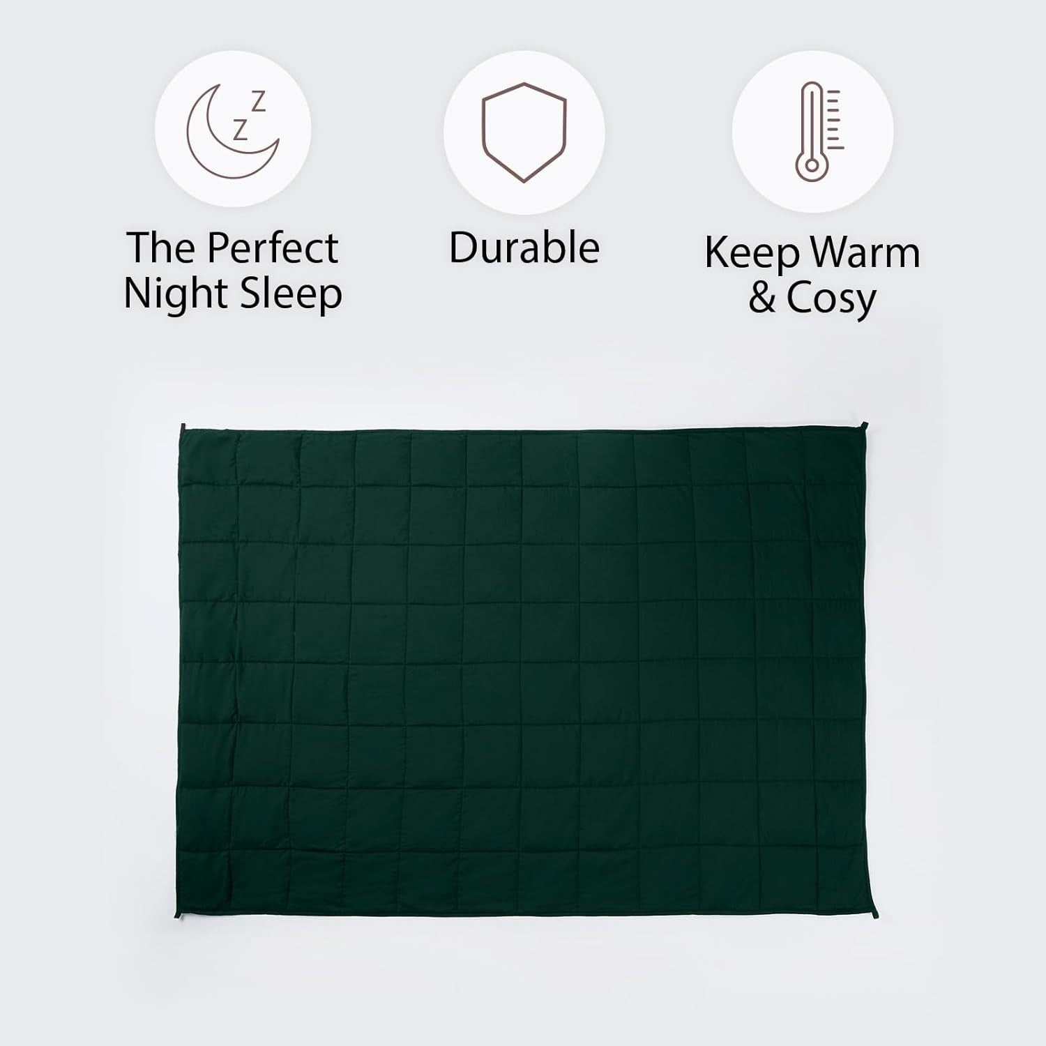 Weighted Blanket Adults Forest Green 6kg 125x180cm Calming Sleep Aid