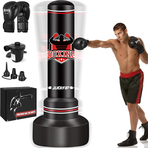 180cm Free Standing Punching Bag Set Inflatable MMA Kickboxing