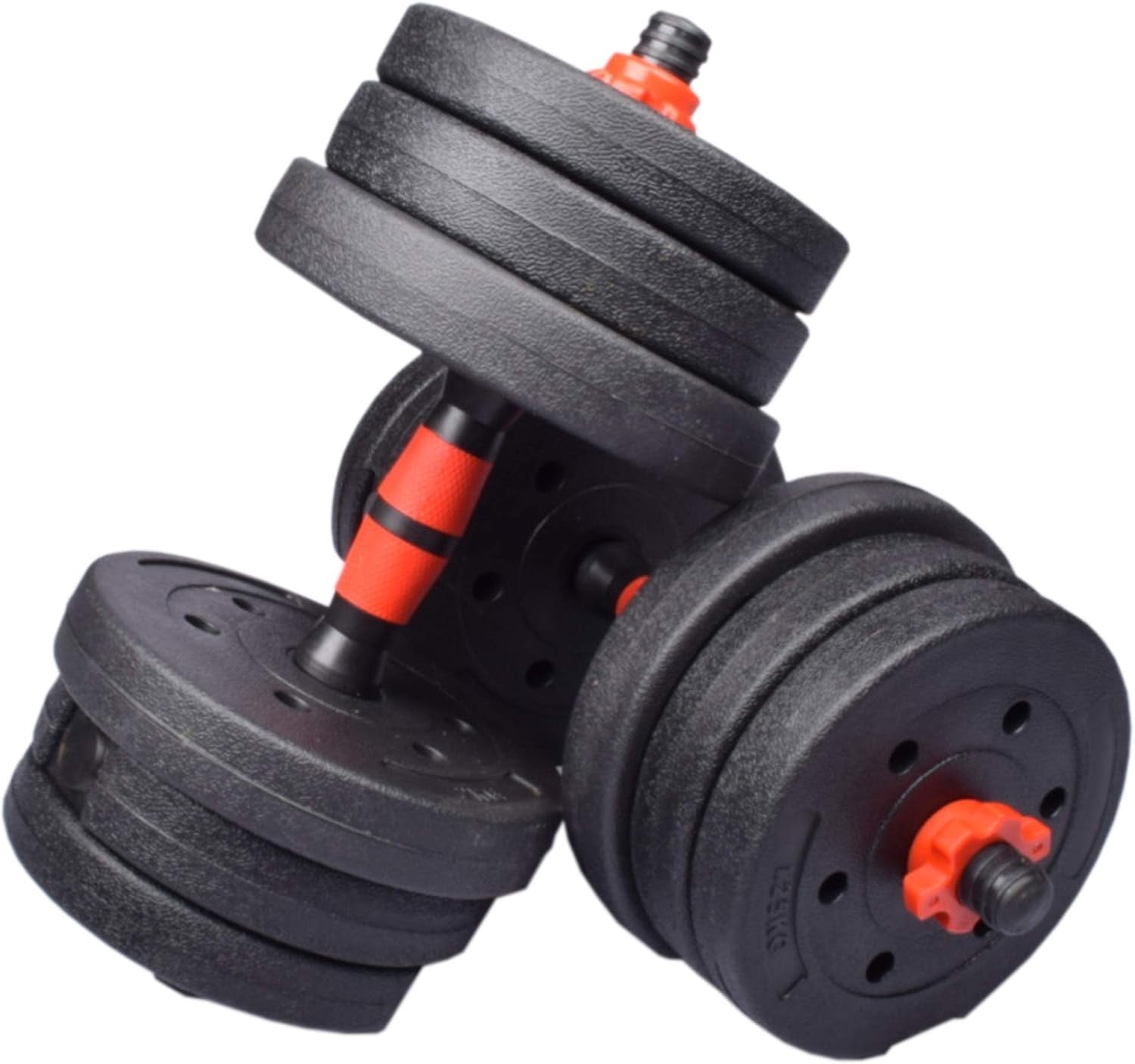 20kg Adjustable Free Weights Set Dumbbell to Barbell Home Gym Kit