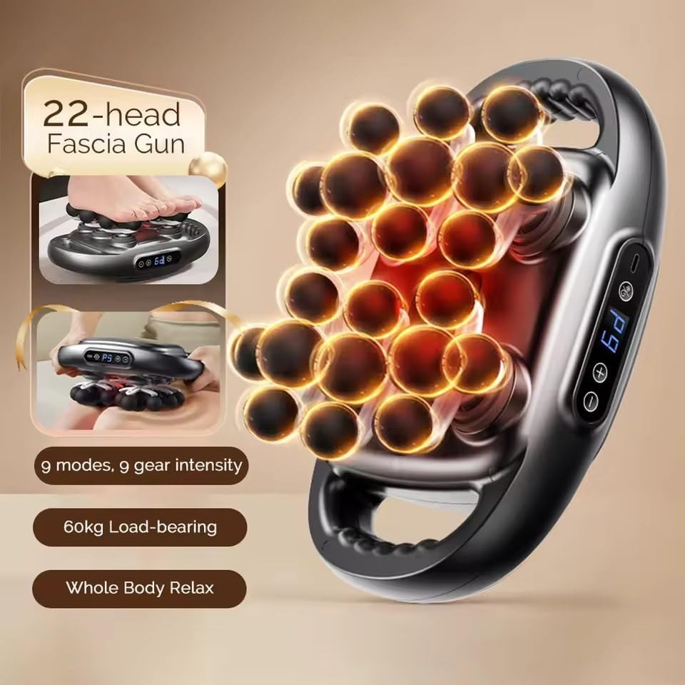 22 Head Deep Tissue Massage Gun Full Body Muscle Relief 9 Modes High Power