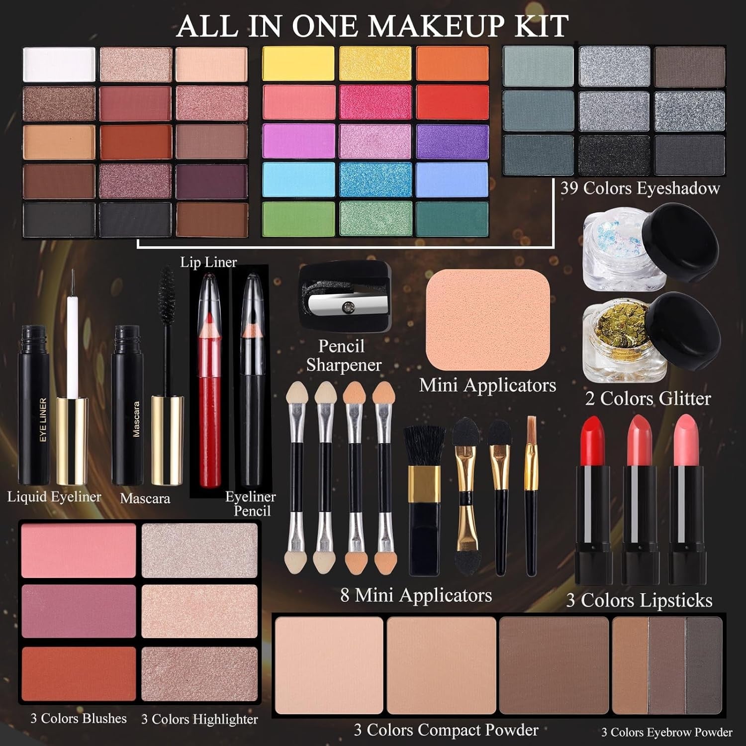 Professional Makeup Kit 60 Colours All-In-One Palette Gift Set Case