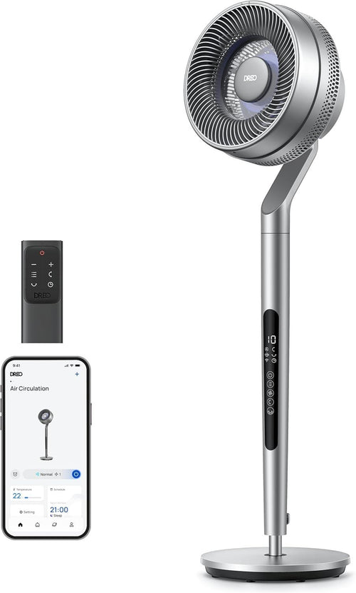 Smart Pedestal Fan 40–44" 10-Speed Quiet Cooling WiFi Voice Control Adjustable