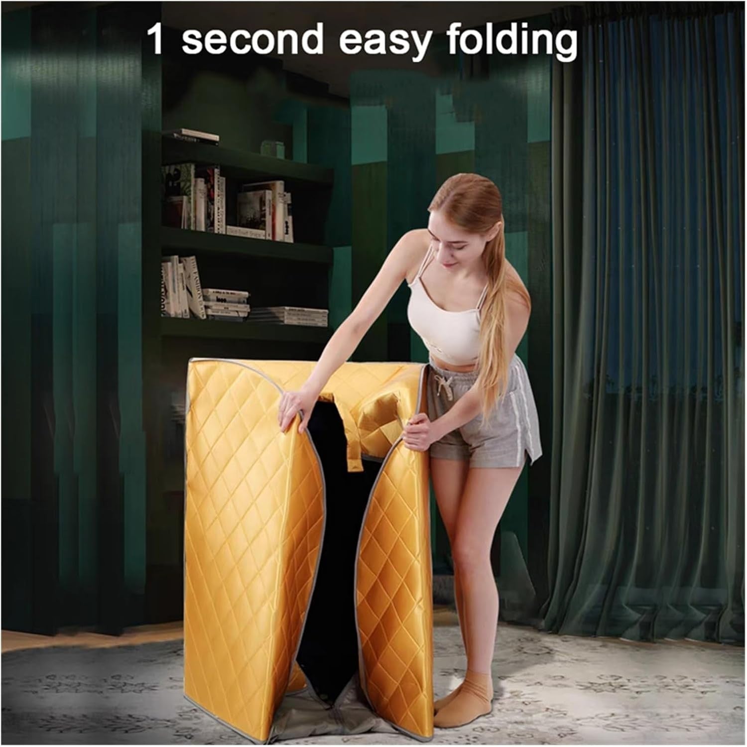 Far Infrared Portable Sauna Box Home Spa 5-Panel Negative Ion Full Body Detox