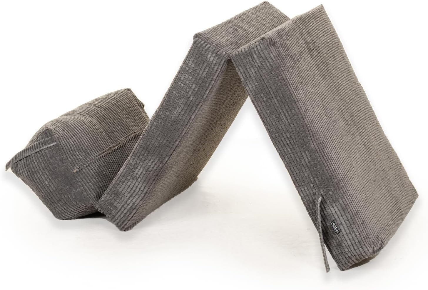 Fold Out Futon Chair Single Bed Sofa Corduroy Grey Guest Room Foam