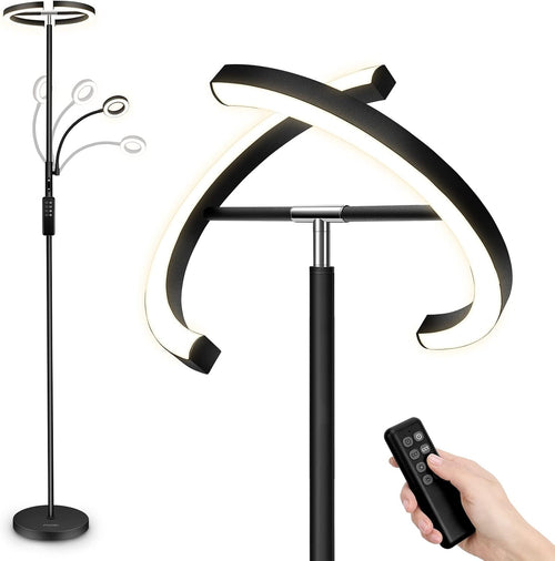 Dimmable Uplighter Floor Lamp LED Reading Light Remote Touch Control