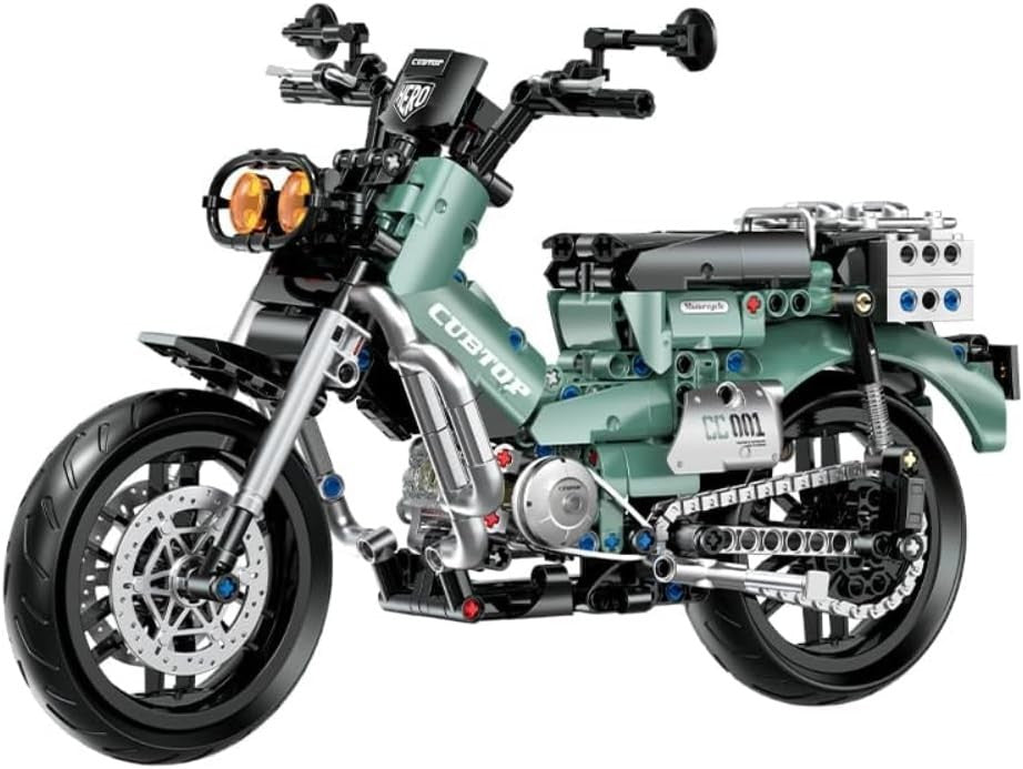 Highly Detailed 628-Piece Motorcycle Building Kit - Realistic Model for Adults &
