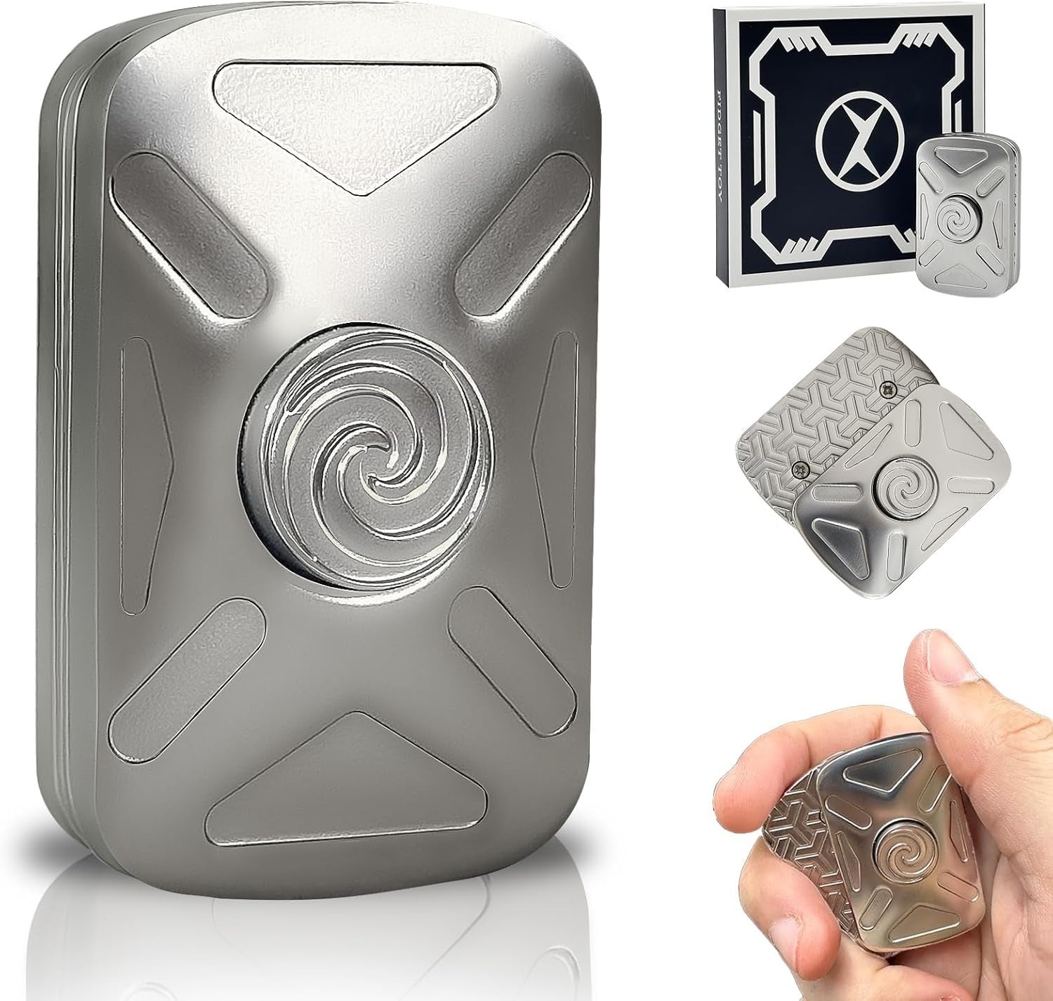 Silent Metal Magnetic Fidget Spinner Slider Stress Relief ADHD Desk Toy
