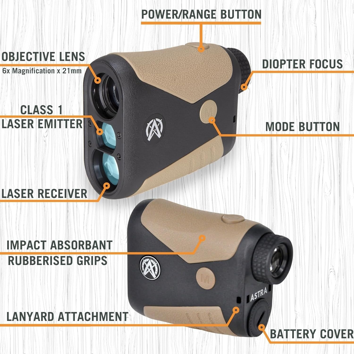 Laser Rangefinder 1760 Yards Golf Hunting Fast Read Red OLED 7X Optics