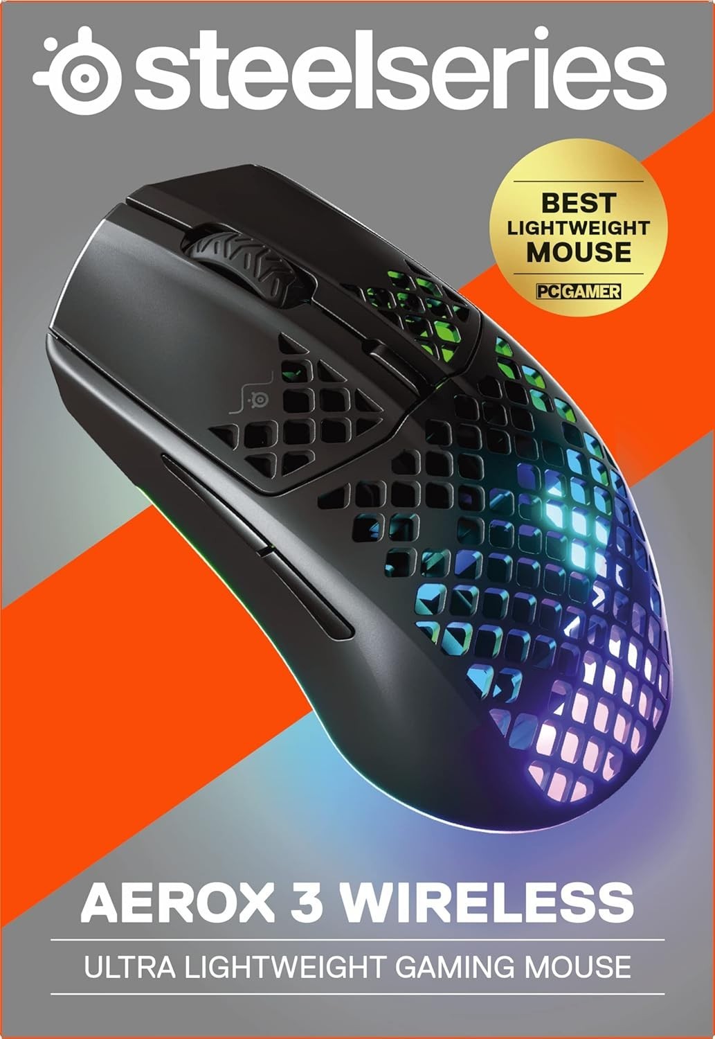 Wireless Gaming Mouse Ultra Lightweight RGB 18000 DPI Bluetooth 2.4G PC