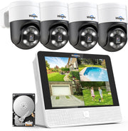 4K PoE PTZ CCTV Camera System 8CH NVR 3TB HDD 10" Monitor 4 Cameras