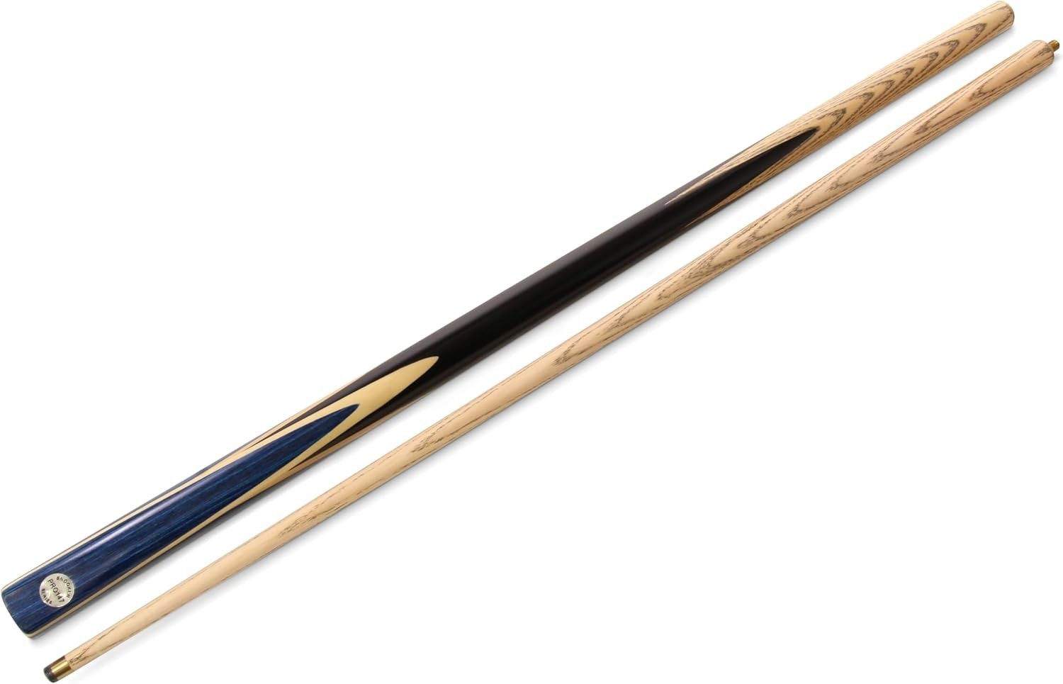 PRO Ash Snooker Pool Cue 57in 2 Piece Centre Joint 9.5mm Blue